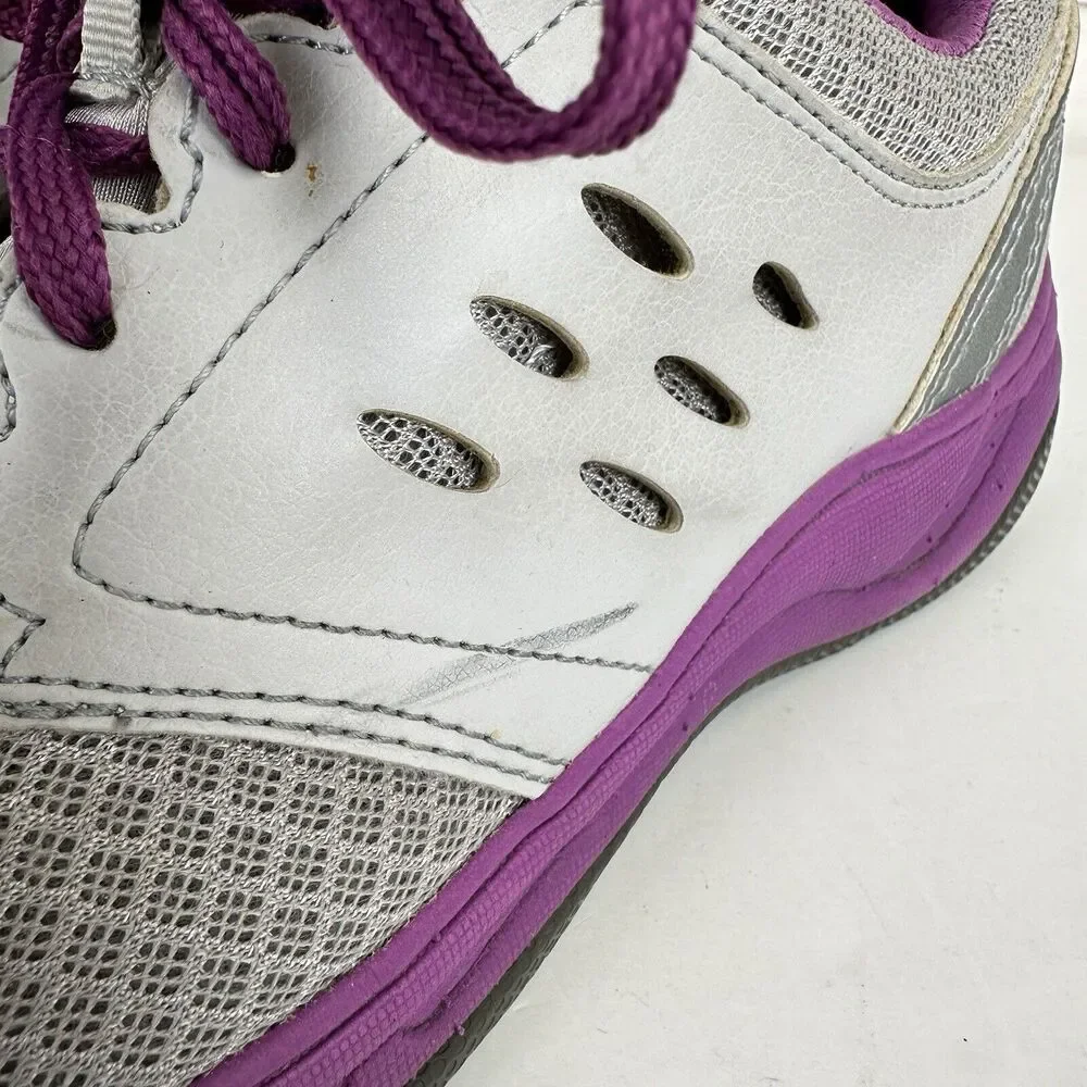 Vionic Venture Low Top Sneaker Silver Purple Arch Support Orthopedic Shoe Size 6